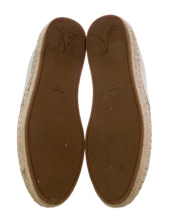 Prada Leather Whipstitch Trim Espadrilles