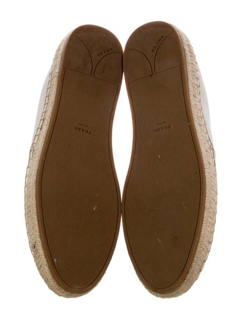 Prada Leather Whipstitch Trim Espadrilles