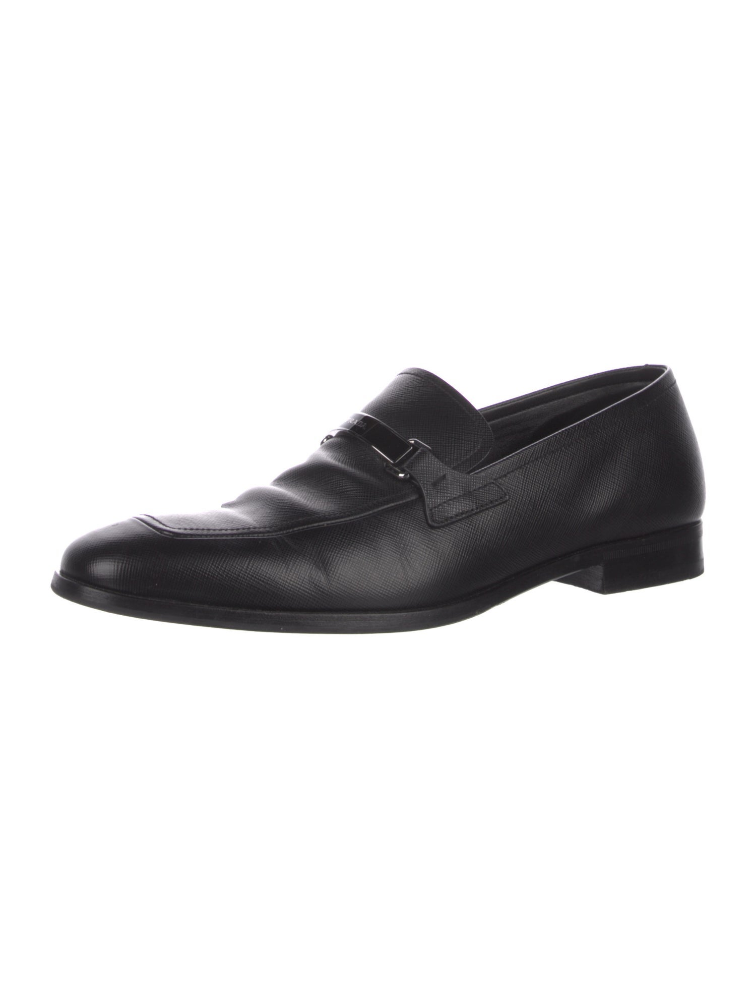 Prada Saffiano Leather Dress Loafers