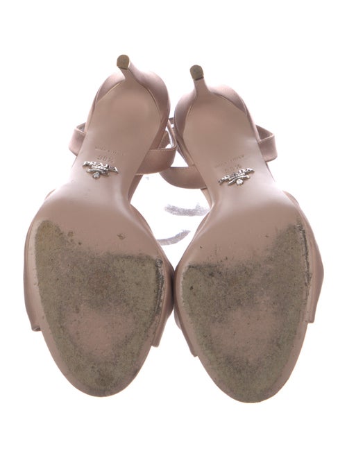 Prada Satin Bow Accents Slingback Sandals