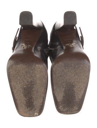 Prada Leather Colorblock Pattern Moto Boots