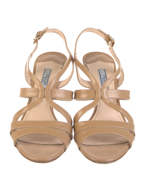 Prada Patent Leather Slingback Sandals