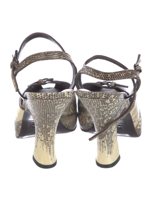 Prada Lizard Animal Print Slingback Pumps