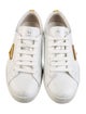 Prada Leather Graphic Print Sneakers