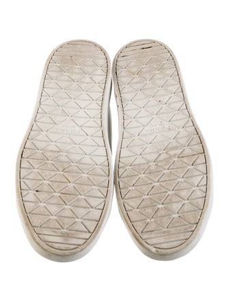 Prada Leather Graphic Print Sneakers