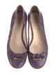 Prada Leather Bow Accents Ballet Flats