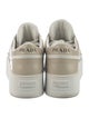 Prada Enameled Metal Triangle Leather Sneakers