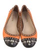 Prada Leather Colorblock Pattern Ballet Flats