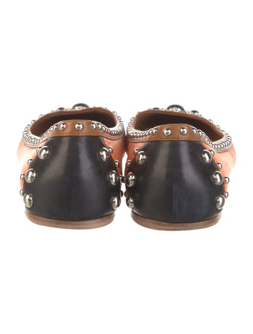 Prada Leather Colorblock Pattern Ballet Flats