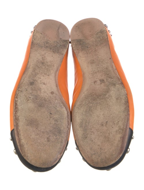 Prada Leather Colorblock Pattern Ballet Flats