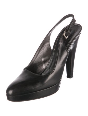 Prada Leather Slingback Pumps