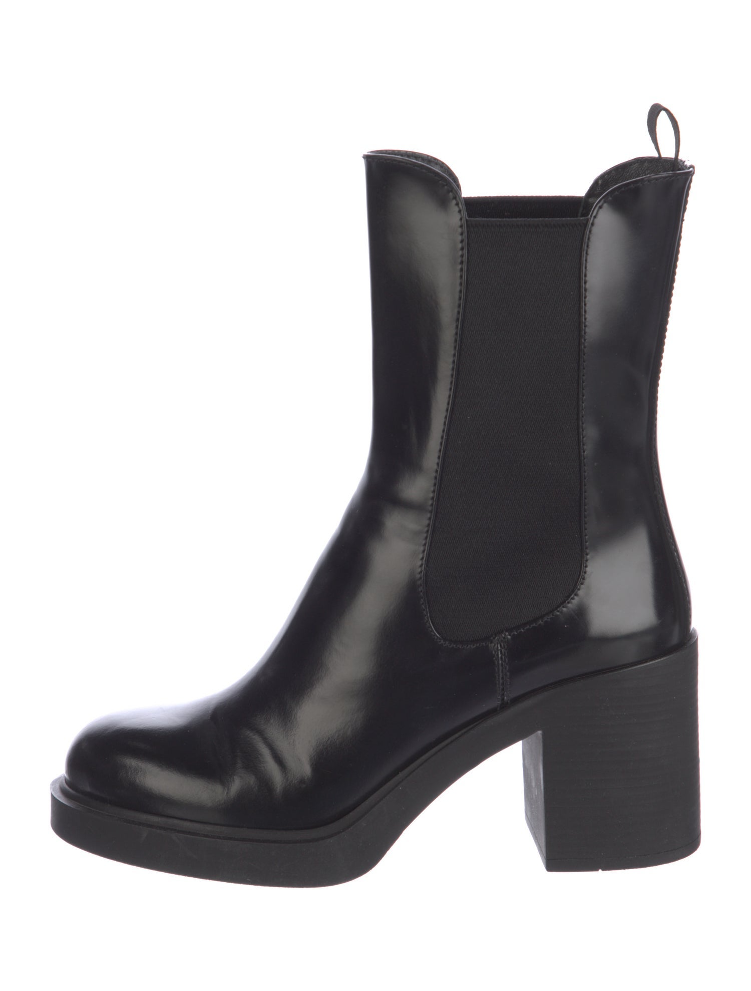 Prada Leather Chelsea Boots