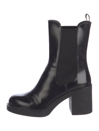 Prada Leather Chelsea Boots
