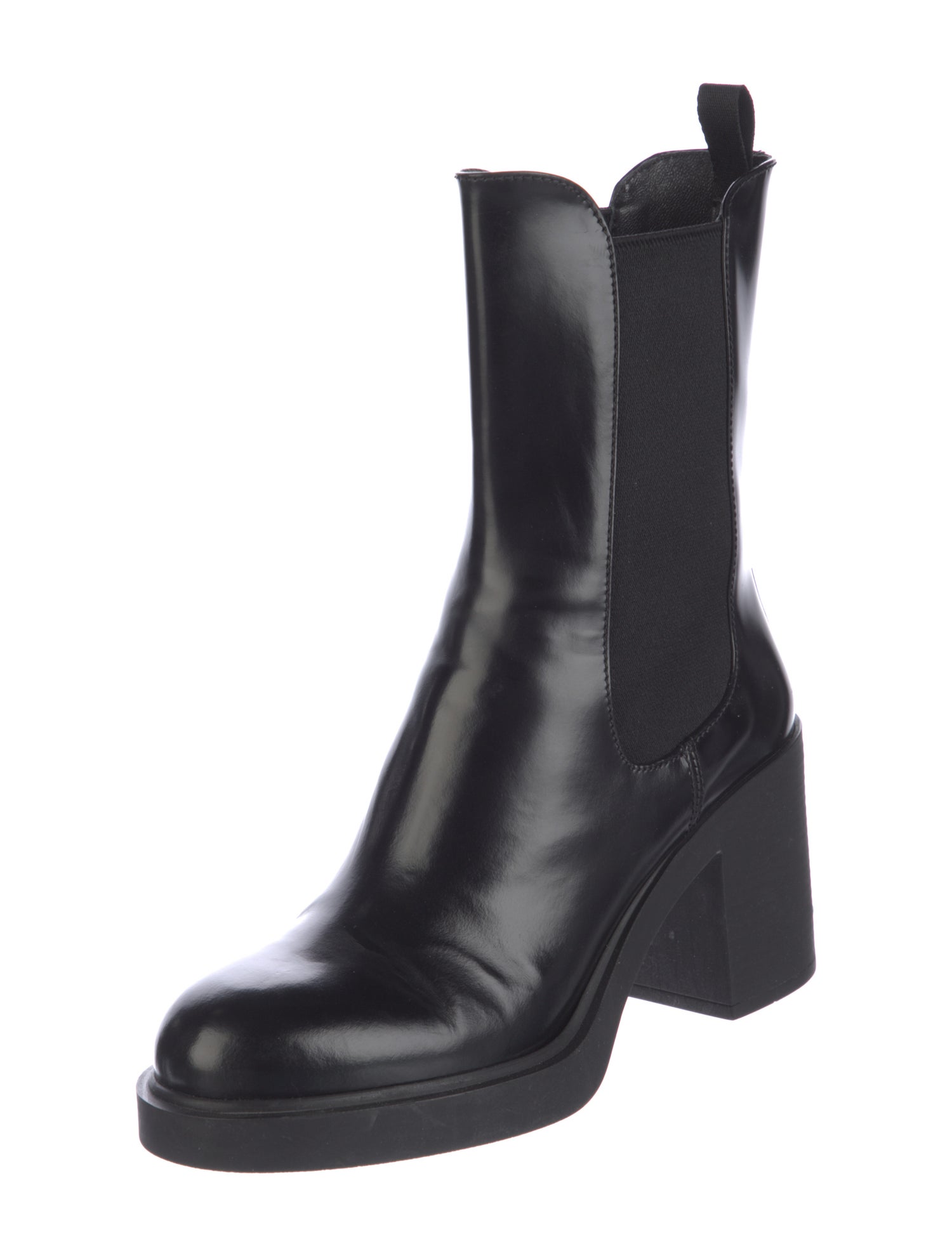 Prada Leather Chelsea Boots