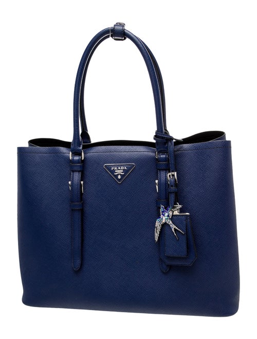 Prada Enameled Metal Triangle Double Bag Medium