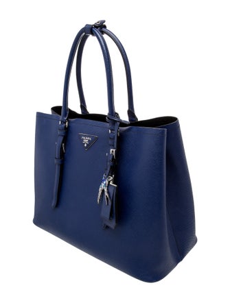 Prada Enameled Metal Triangle Double Bag Medium