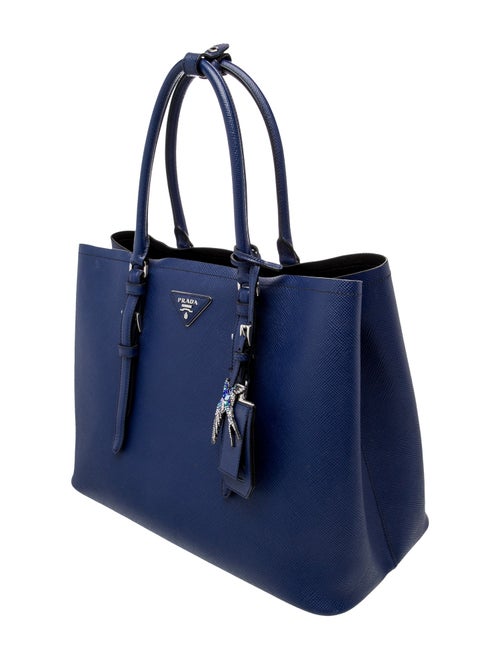 Prada Enameled Metal Triangle Double Bag Medium