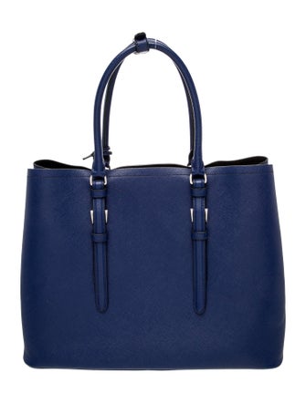 Prada Enameled Metal Triangle Double Bag Medium