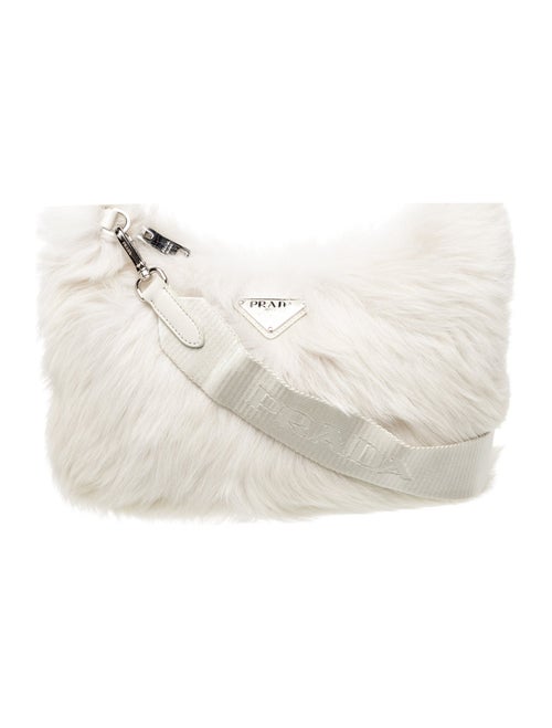 Prada Enameled Metal Triangle Montone