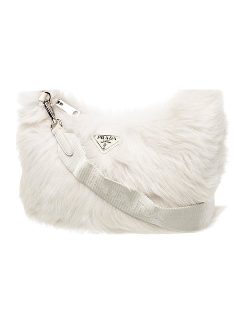 Prada Enameled Metal Triangle Montone