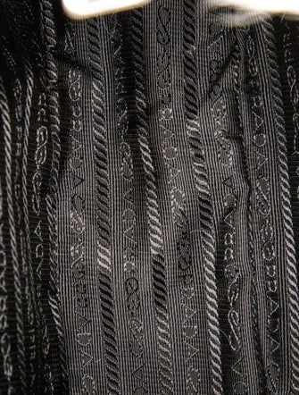 Prada Enameled Metal Triangle Montone