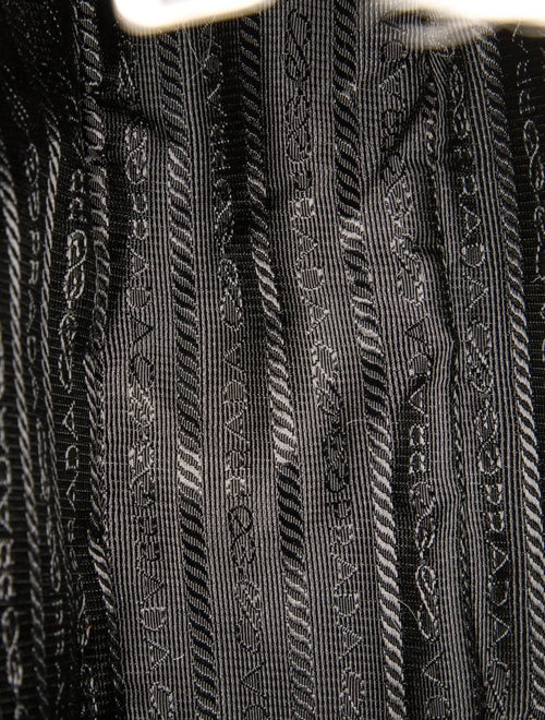 Prada Enameled Metal Triangle Montone