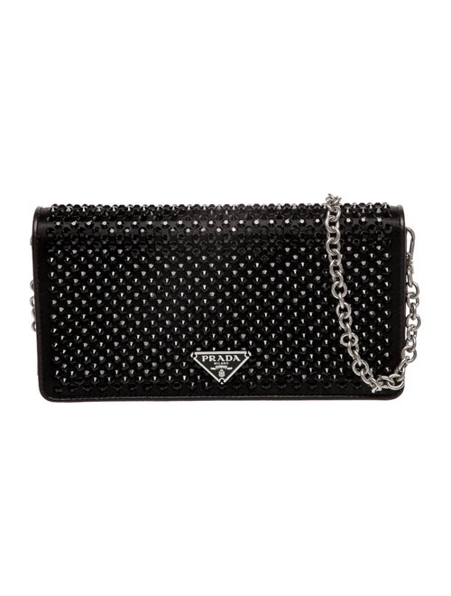 Prada Enameled Metal Triangle Minaudière