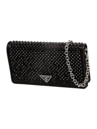 Prada Enameled Metal Triangle Minaudière