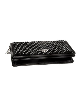 Prada Enameled Metal Triangle Minaudière