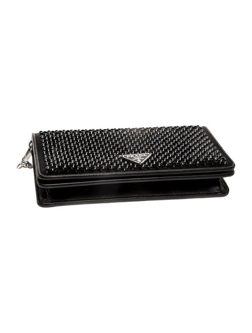 Prada Enameled Metal Triangle Minaudière