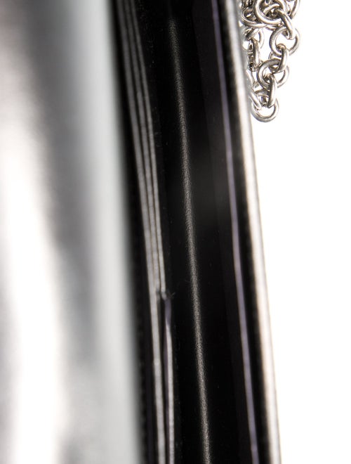 Prada Enameled Metal Triangle Minaudière