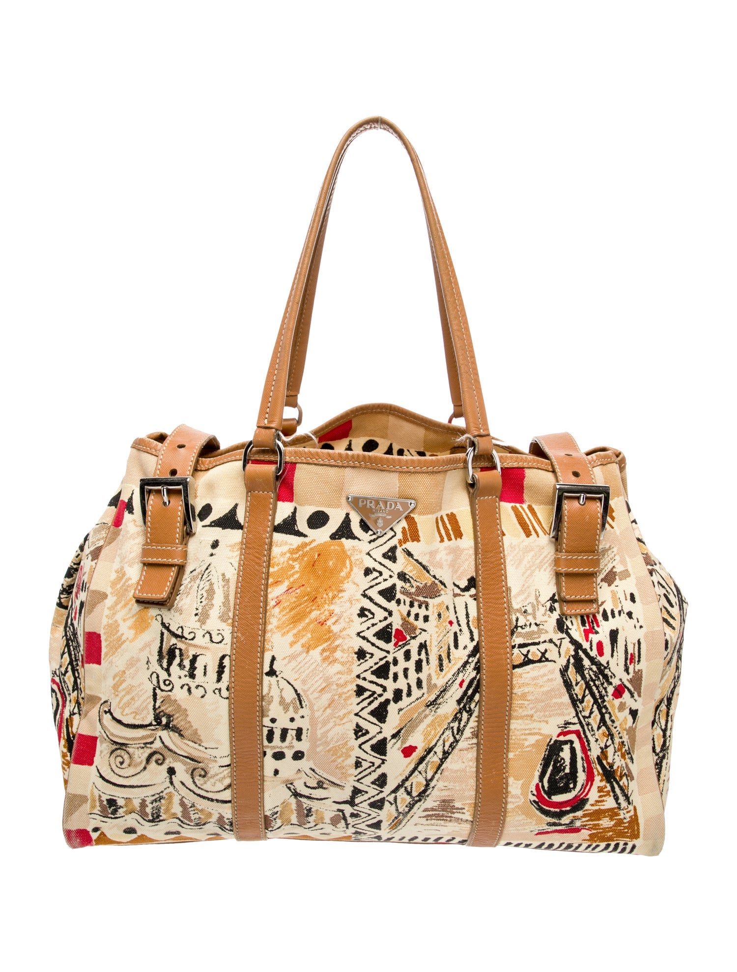 Prada Canvas Shoulder Bag