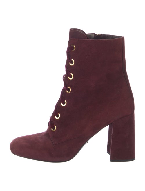 Prada Suede Lace-Up Boots