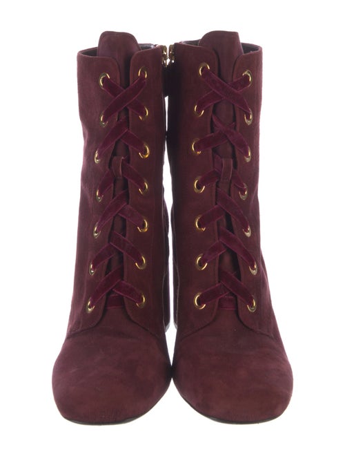 Prada Suede Lace-Up Boots