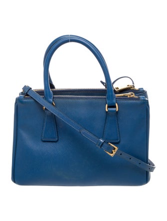 Prada Saffiano Lux Leather Galleria Double Zip Small