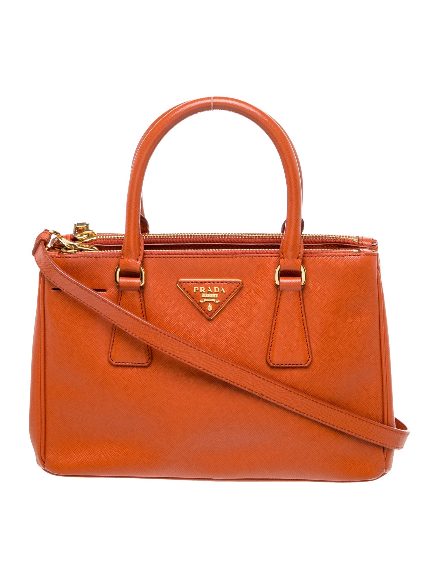 Prada Saffiano Leather Galleria Double Zip Small