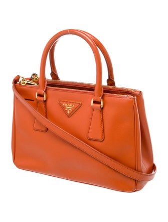 Prada Saffiano Leather Galleria Double Zip Small