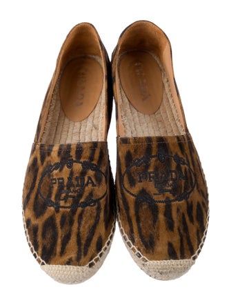 Prada Suede Animal Print Espadrilles