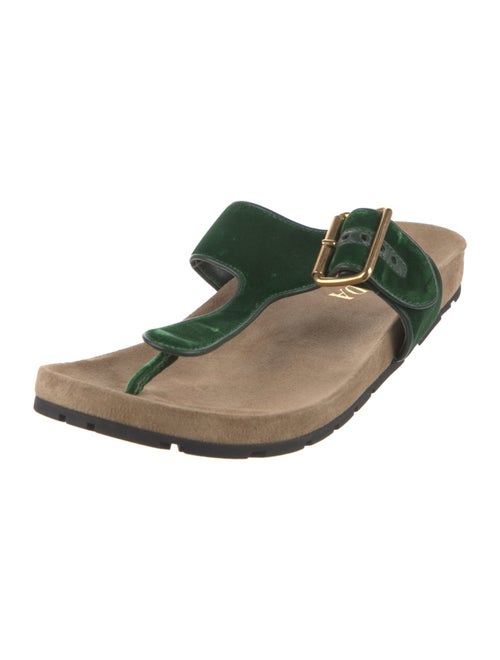 Prada Velvet Flip Flops