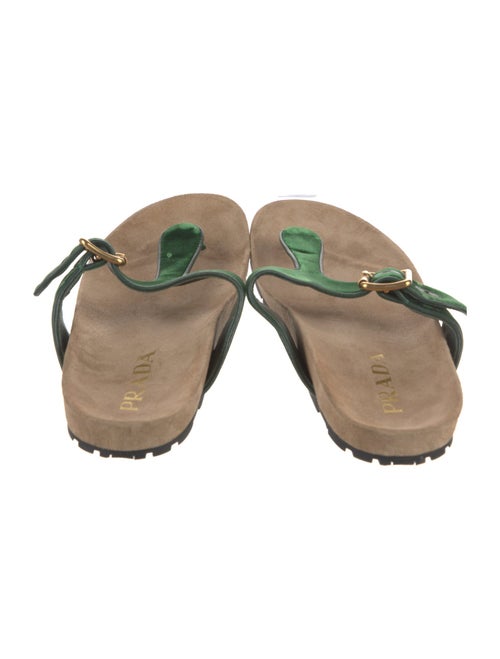 Prada Velvet Flip Flops