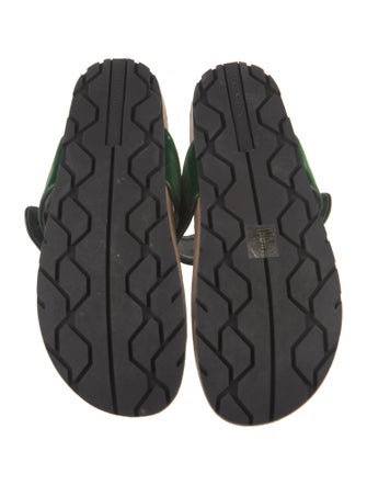 Prada Velvet Flip Flops