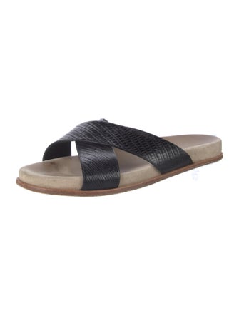 Prada Leather Printed Slides