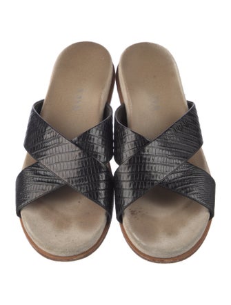 Prada Leather Printed Slides