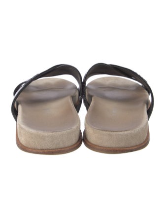 Prada Leather Printed Slides