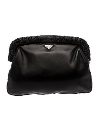 Prada Enameled Metal Triangle Evening Bag