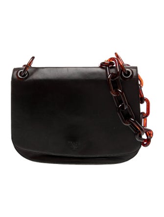 Prada Madras Leather Shoulder Bag