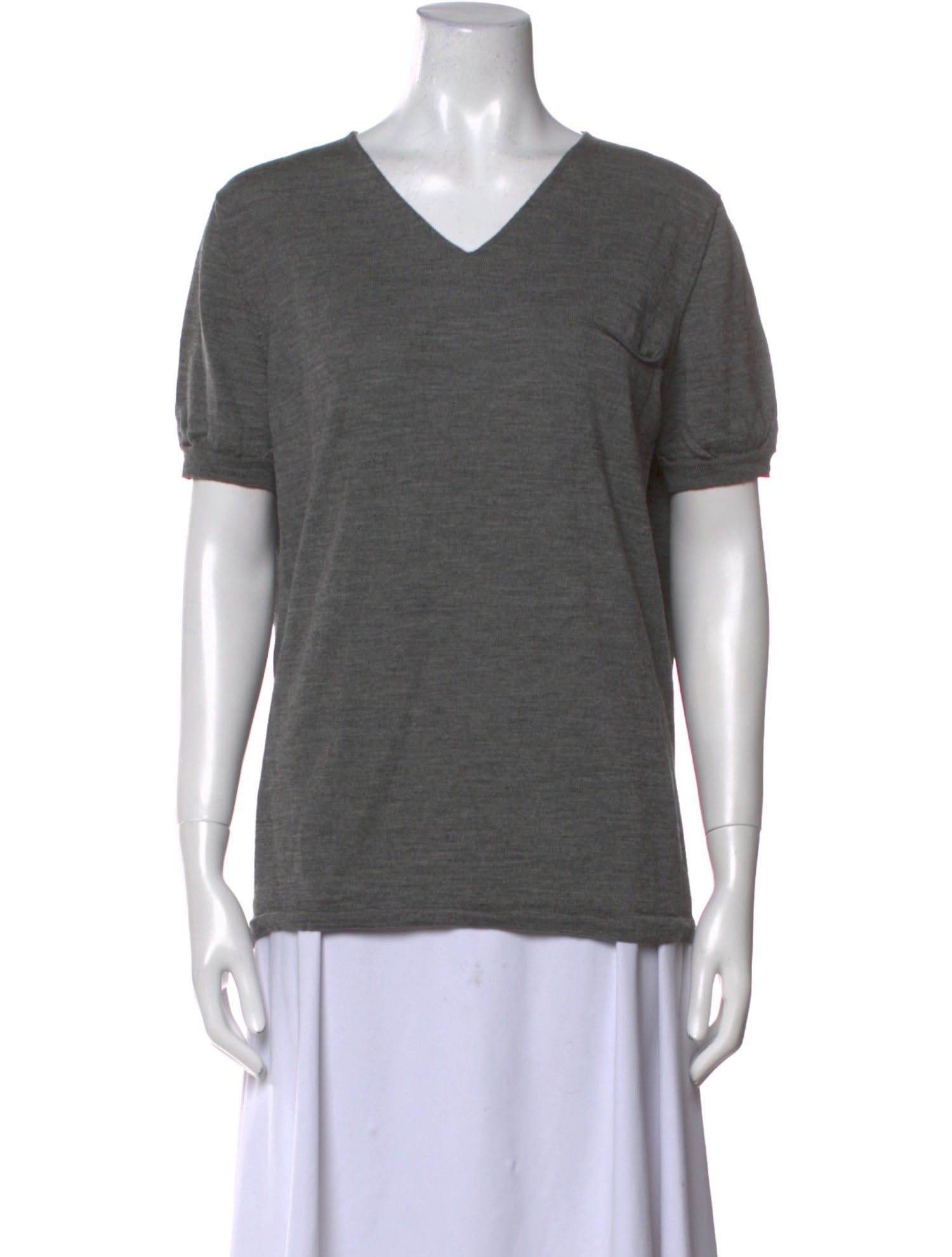 Prada V-Neck Short Sleeve T-Shirt