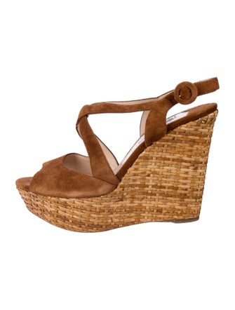 Prada Suede Colorblock Pattern Espadrilles