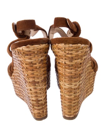 Prada Suede Colorblock Pattern Espadrilles