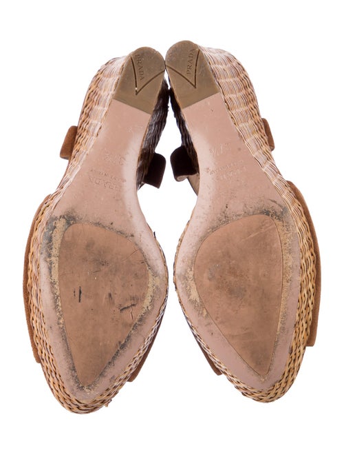 Prada Suede Colorblock Pattern Espadrilles